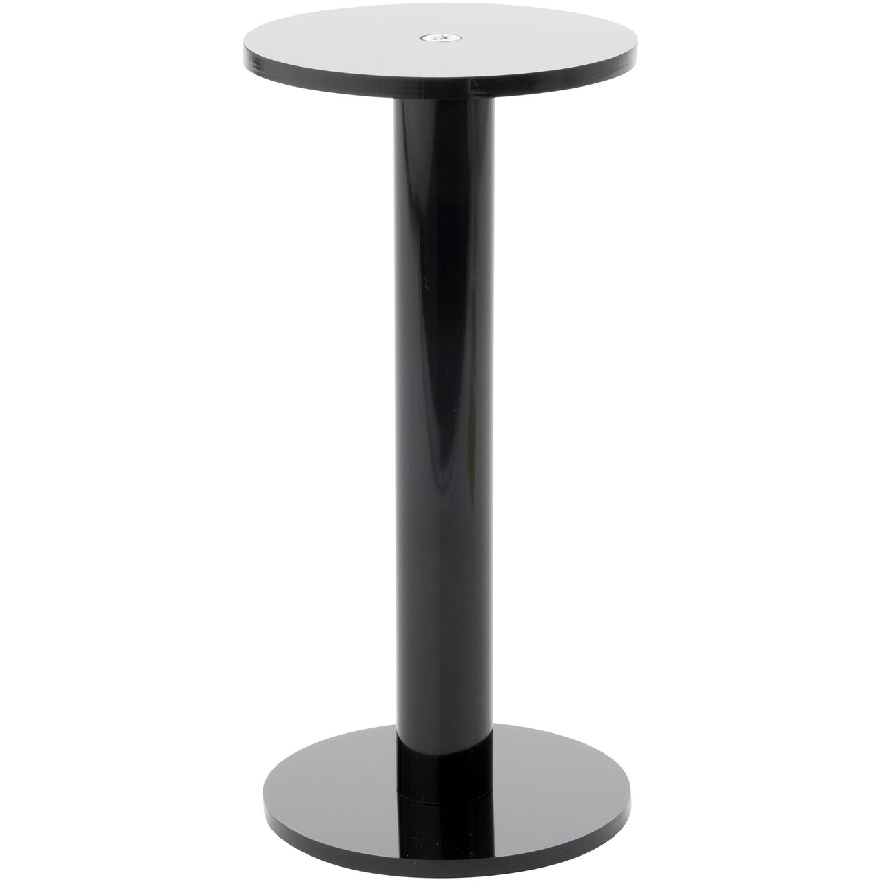 Plymor Black Acrylic Round Barbell Pedestal Display Riser 6.375 inches (Height) x 3 inches (Depth) (3/16 inches thick)